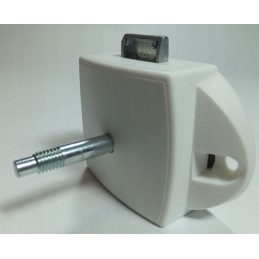 Plastic bathroom lock for a camper trailer