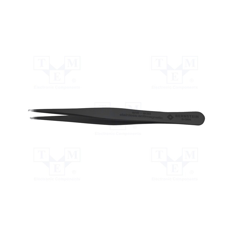 1 pcs x BERNSTEIN - 5-064-13 - Tweezers, Blade tip shape: round, Tweezers len: 120mm, ESD