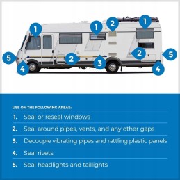 Butyl tape adhesive foil for camper and trailer, sealing adhesive