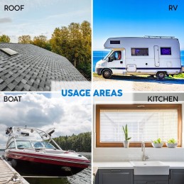 Butyl tape, foil for camper trailers