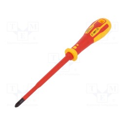 1 pcs x C.K - T49243-2 - Screwdriver, insulated,slim, Pozidriv®, PZ2, Blade length: 125mm