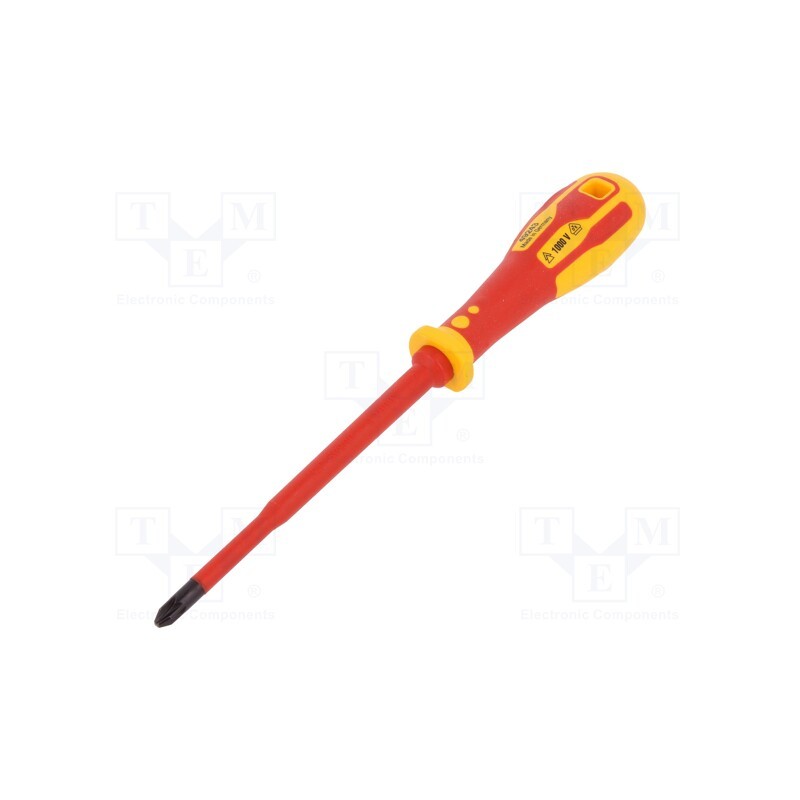 1 pcs x C.K - T49243-2 - Screwdriver, insulated,slim, Pozidriv®, PZ2, Blade length: 125mm
