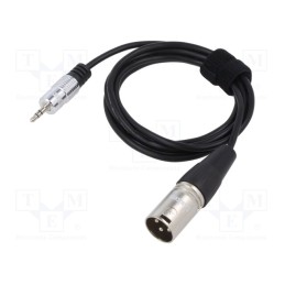 1 pcs x TASKER - TK055 - Cable, Jack 3.5mm 3pin plug,XLR male 3pin, 1.5m, black, 0.08mm2