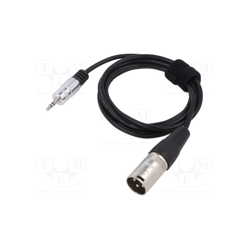 1 pcs x TASKER - TK055 - Cable, Jack 3.5mm 3pin plug,XLR male 3pin, 1.5m, black, 0.08mm2