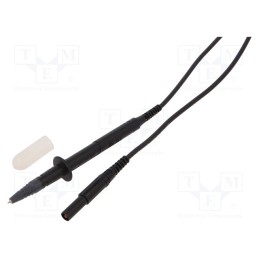 1 pcs x SCHu00dcTZINGER - SPL 7316 NI / 1 / 100 / SW - Test lead, 16A, probe tip,banana plug 4mm, Len: 1m, red