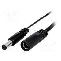 1 pcs x BQ CABLE - DC.INV.0200.0050 - Cable, 2x0.5mm2, DC 5,5/2,1 plug,DC 5,5/2,1 socket, straight