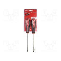 1 set x Milwaukee - 4932471872 - Kit: screwdrivers, for impact, Phillips,slot, Size: PH2,SL 7,9