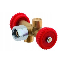 Cylinder distributor, gas valve, two-piece grill, camper, trailer, kitchen