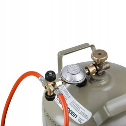 Cylinder distributor, gas valve, two-piece grill, camper, trailer, kitchen