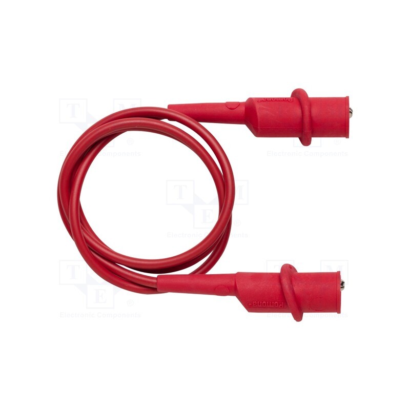 1 pcs x POMONA - 6576-36-2 - Test lead, 10A, both sides,aligator clip, Urated: 1kV, Len: 0.91m