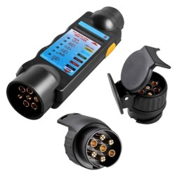 Towbar socket tester with 2 adapters