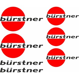 Stickers decal burstner camping 7 pieces 30 cm