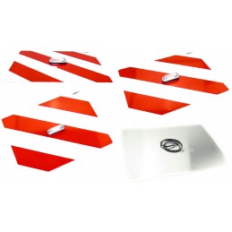 Warning information board, white LED, 30x40