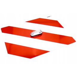 Warning information board, white LED, 30x40