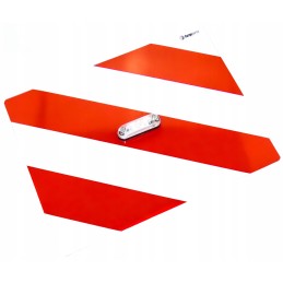 Warning information board, white LED, 30x40