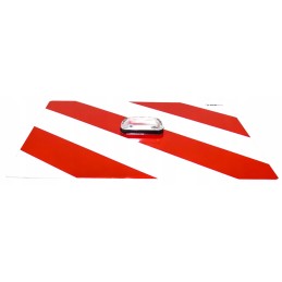 Warning information board, white LED, 30x40