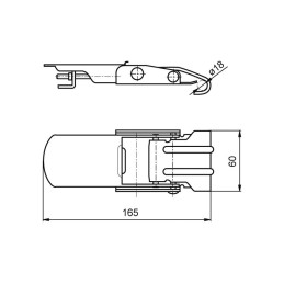 Stainless steel Miederhoff tarpaulin buckle