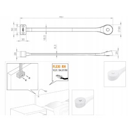 Wall lamp 12v led lamp for flexi rh trailer