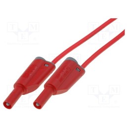 1 pcs x ELECTRO-PJP - 2617-IEC-200-RT - Test lead, 36A, banana plug 4mm,both sides, Len: 2m, red