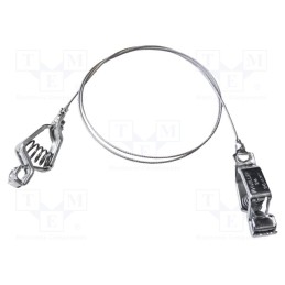1 pcs x MUELLER ELECTRIC - AI-000448-36 - Test lead, both sides,aligator clip, Len: 0.91m, stainless steel