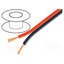 1 rol x Goobay - 15084 - Wire: loudspeaker cable, 2x1.5mm2, stranded, OFC, black-red