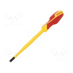 1 pcs x BETA - 12740612 - Screwdriver, insulated,slim, slot, 6,5x1,2mm, Blade length: 150mm