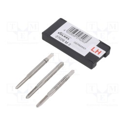 1 set x Vu00d6LKEL - 27026 - Tap, high speed steel grounded HSS-G, M3, 0.5, 40mm, 2,7mm, 3pcs.