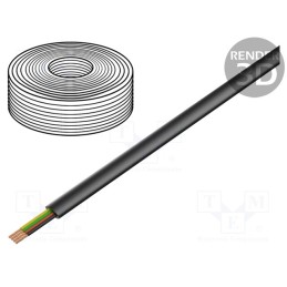 1 rol x GEMBIRD - TC1000S-100M-B - Wire: telecommunication cable, stranded, black, 100m, Core: CCS
