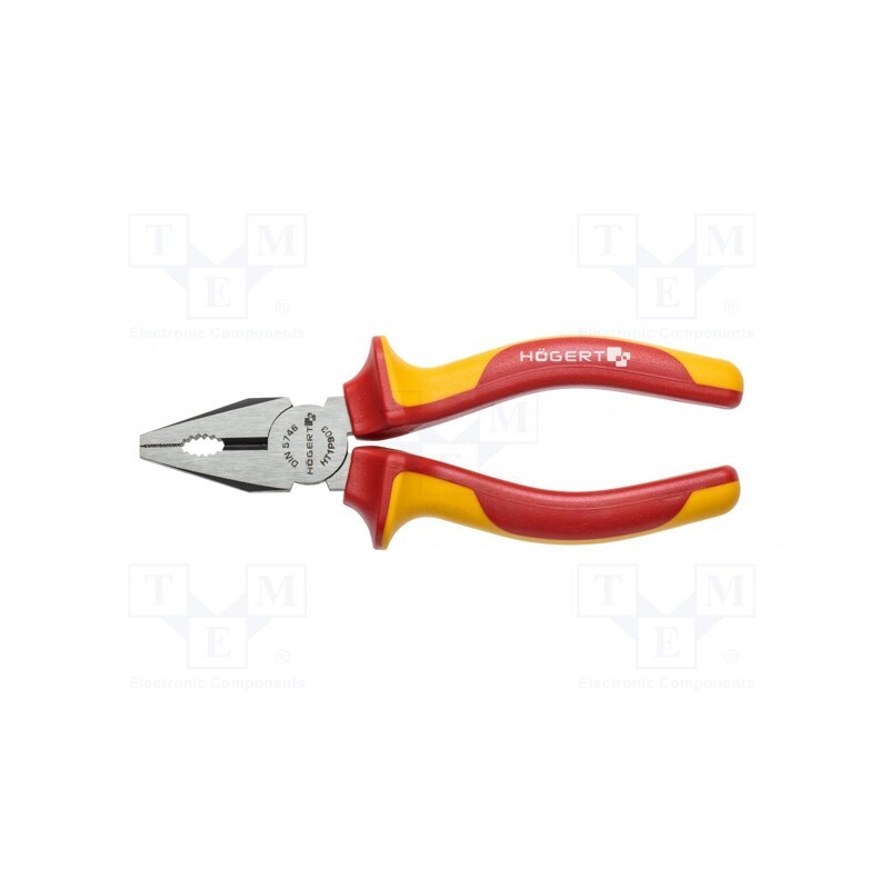 1 pcs x Hu00d6GERT TECHNIK - HT1P903 - Pliers, insulated,universal, 160mm, 1kVAC, Cut: with side face
