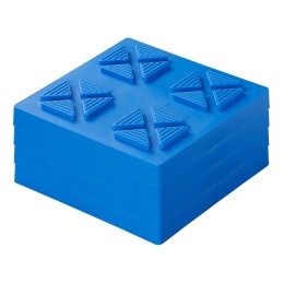 Camping trailer support foot base