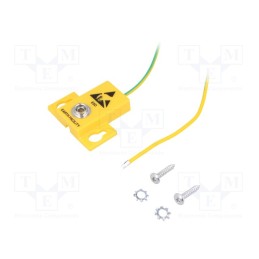 1 pcs x STATICTEC - STW2250 - Grounding of cable systems, ESD, 1MΩ, 2m, press stud male 10mm