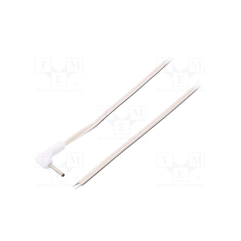 1 pcs x BQ CABLE - DC.CAB.0301.0150 - Cable, 2x0.5mm2, wires,DC 2,35/0,7 plug, angled, white, 1.5m