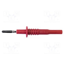 1 pcs x MUELLER ELECTRIC - BU-26106-2 - Test probe, 10A, 1kV, red, Tip diameter: 2mm, Overall len: 83mm