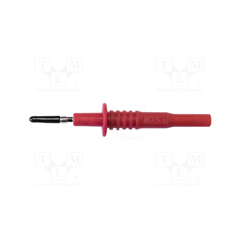 1 pcs x MUELLER ELECTRIC - BU-26106-2 - Test probe, 10A, 1kV, red, Tip diameter: 2mm, Overall len: 83mm