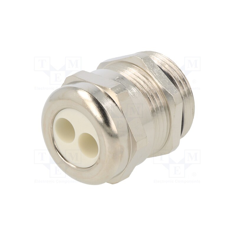 1 pcs x HUMMEL - 1.697.1605.01 - Cable gland, multi-hole, PG16, IP65, brass, Body plating: nickel