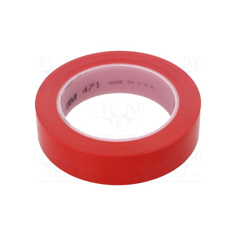 1 pcs x 3M - 471-25-33/RD - Tape: marking, red, L: 33m, W: 25mm, Thk: 0.13mm, 2.5N/cm, 130%