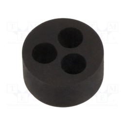 1 pcs x HELUKABEL - HELUTOP HT-MFDE M20 3X5 - Insert for gland, 5mm, M20, IP68, NBR rubber, Holes no: 3, HT-MFDE