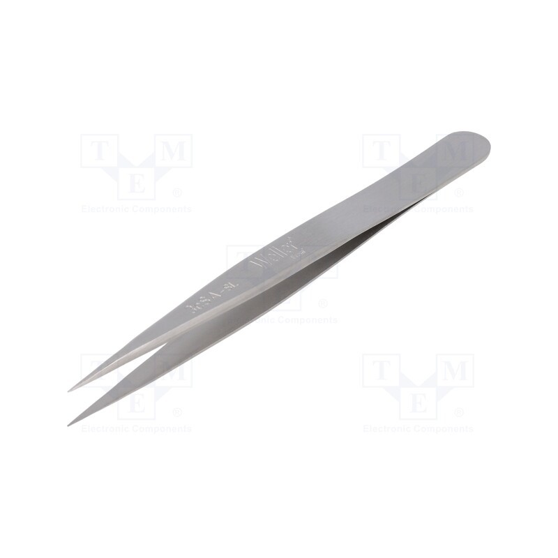 1 pcs x WELLER - 3CSASL - Tweezers, 110mm, for precision works, Blade tip shape: sharp