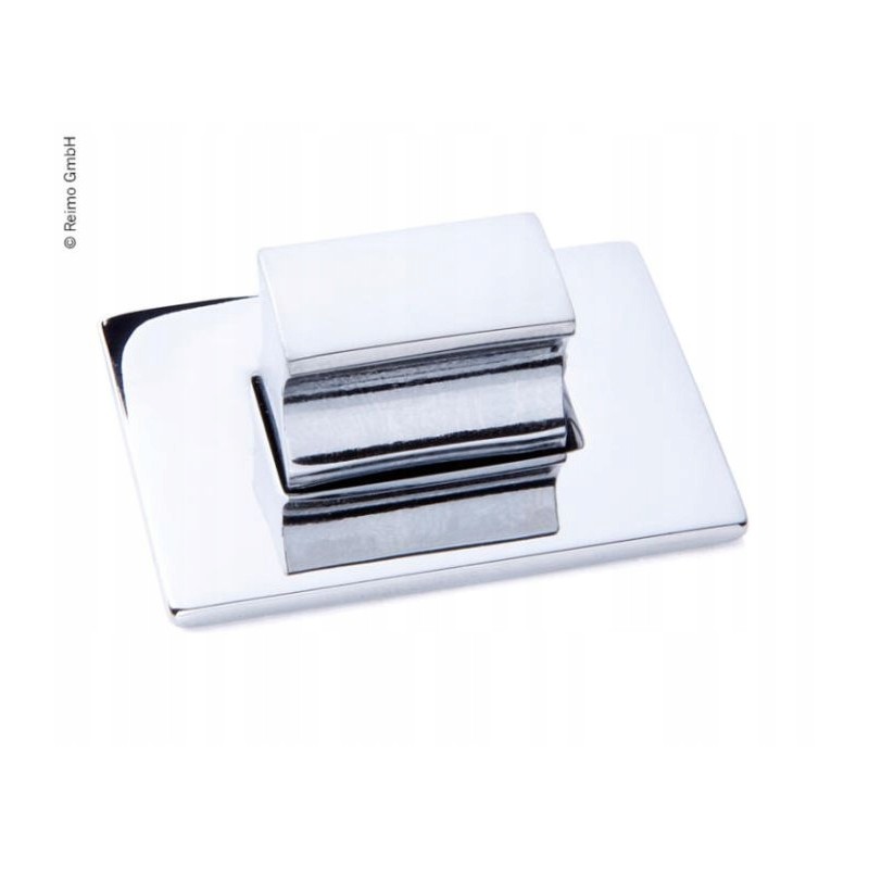 Button with rosette for push lock furniture lock