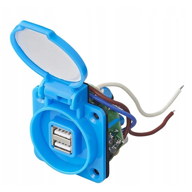 2 x USB DC 5v max 2100ma socket for a camper