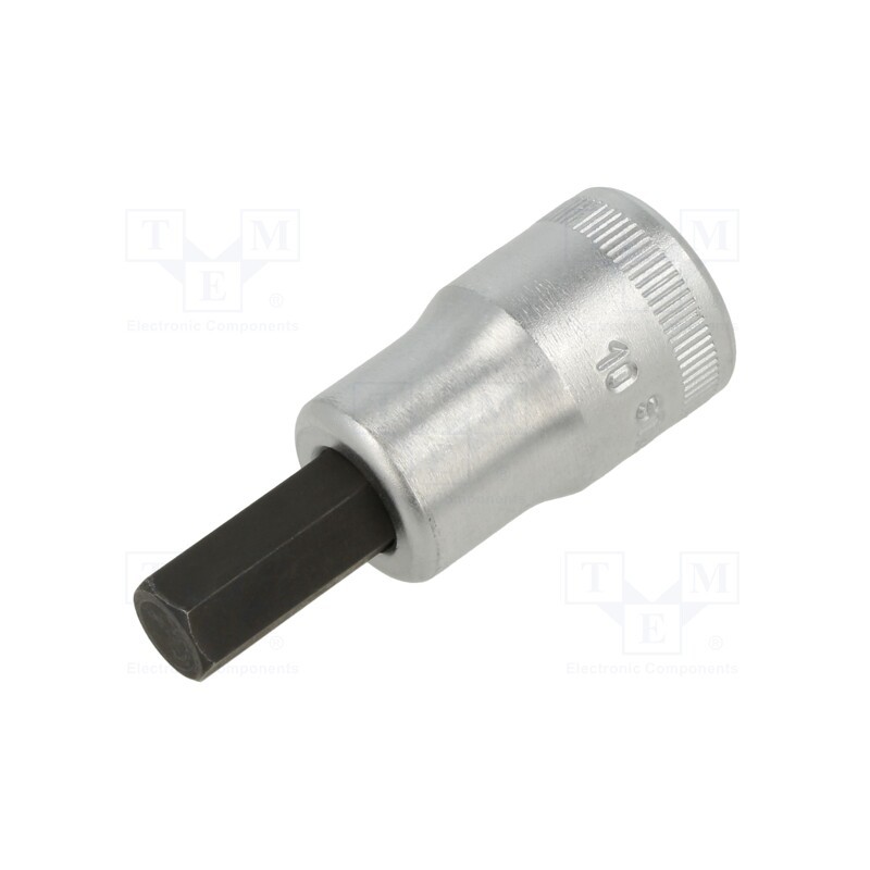 1 pcs x STAHLWILLE - 3050010 - Socket, hex key,socket spanner, HEX 10mm, 1/2', 60mm, INHEX