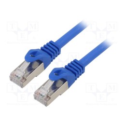 1 pcs x GEMBIRD - PP6A-LSZHCU-B-2M - Patch cord, S/FTP, 6a, solid, Cu, LSZH, blue, 2m, 27AWG, Øcable: 5.8mm