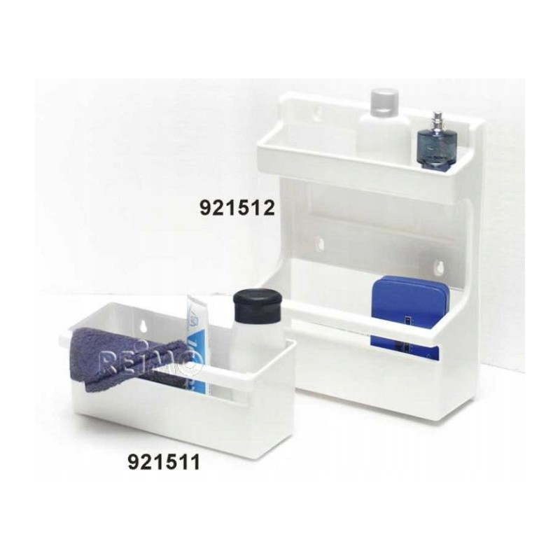 Bathroom shelf XL white for yachts, campers and boats