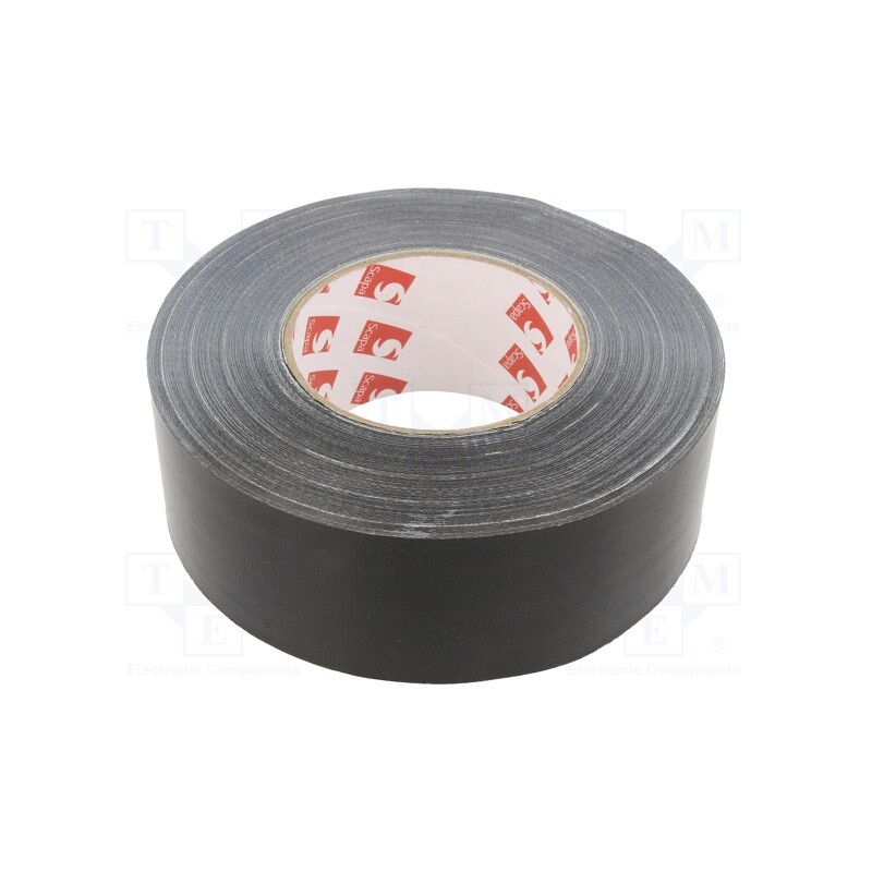 1 rol x SCAPA - TAŚMA 3120 50MM/50M CZARNA TKANINOWA - Tape: duct, W: 50mm, L: 50m, Thk: 0.26mm, black, rubber, -20÷80°C