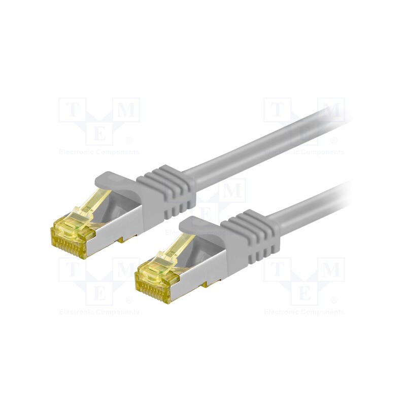 1 pcs x Goobay - 91576 - Patch cord, S/FTP, 6a, stranded, Cu, LSZH, grey, 0.5m, 26AWG