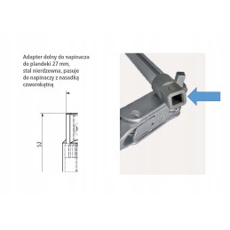 Adapter tarpaulin tensioner profile 27mm PWP
