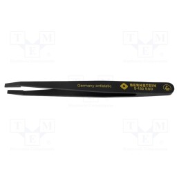 1 pcs x BERNSTEIN - 5-192 - Tweezers, Blade tip shape: flat, Tweezers len: 120mm, ESD