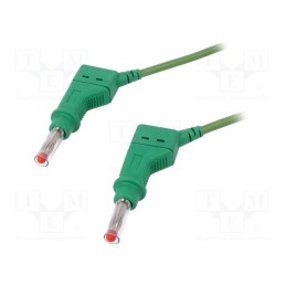 1 pcs x STu00c4UBLI - 66.9408-10025 - Test lead, 32A, banana plug 4mm,both sides, Urated: 600V, Len: 1m