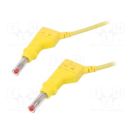 1 pcs x STu00c4UBLI - 66.9408-10024 - Test lead, 32A, banana plug 4mm,both sides, Urated: 600V, Len: 1m