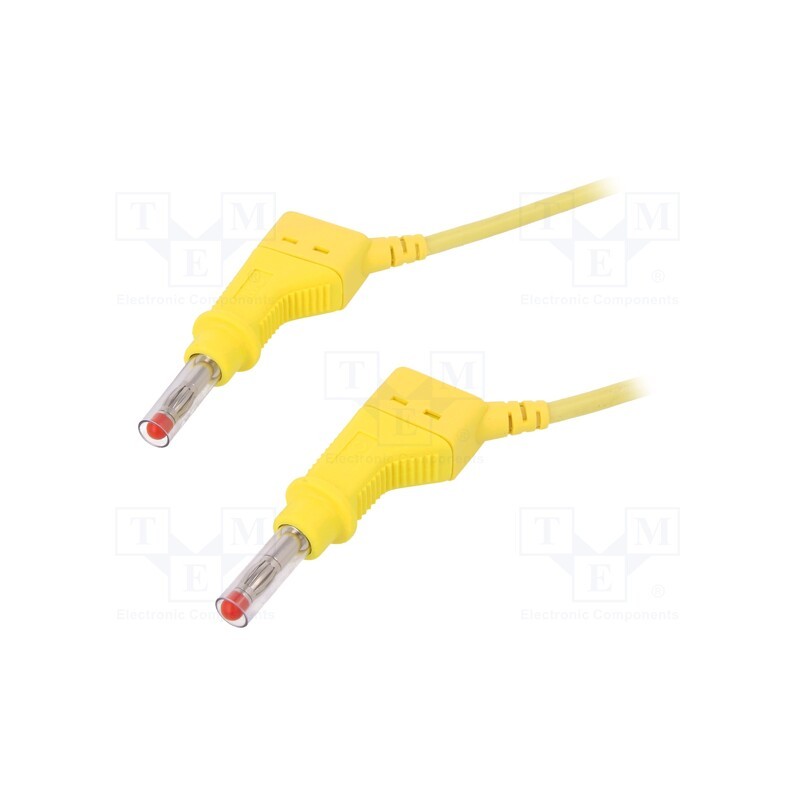 1 pcs x STu00c4UBLI - 66.9408-10024 - Test lead, 32A, banana plug 4mm,both sides, Urated: 600V, Len: 1m